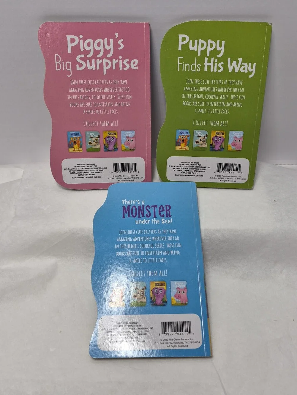 Children's Board books set of 3 * The Clever Factory*